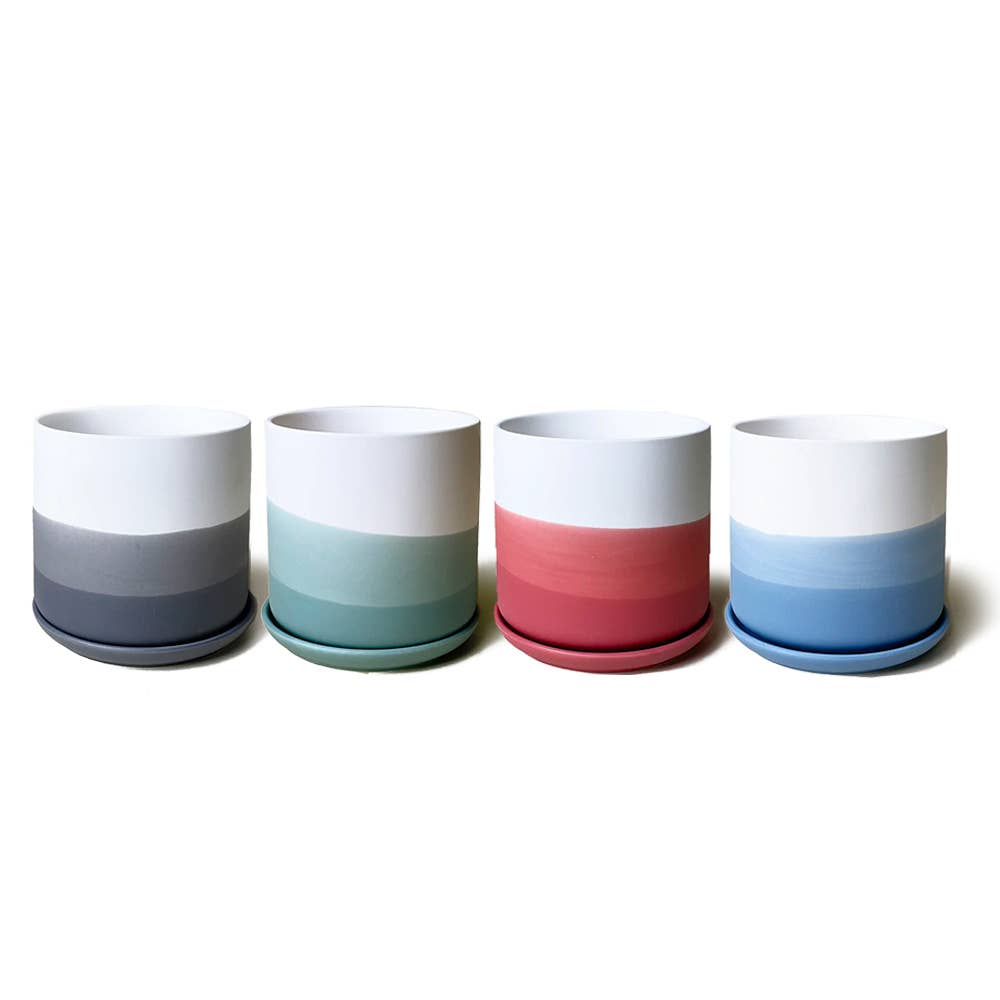 Devo Ceramic Plant Pots: Charcoal Grey